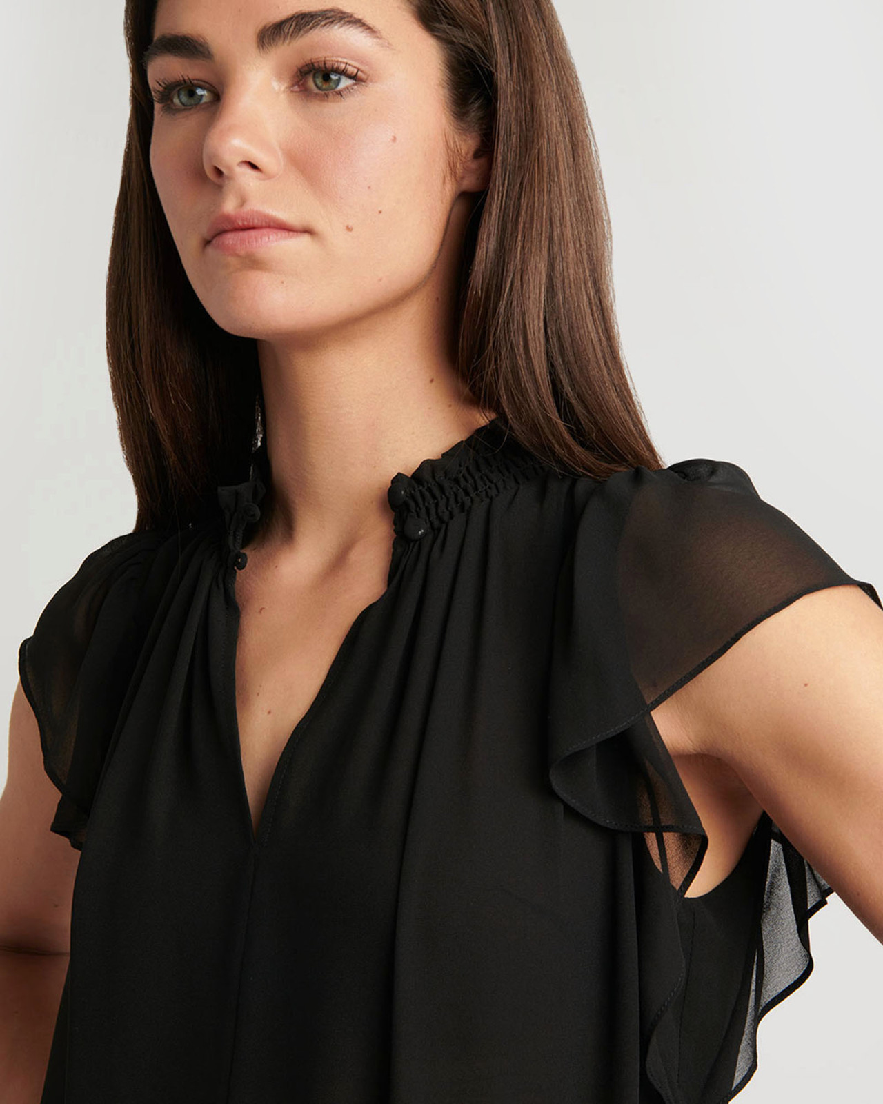 Aeris Shirred Neck Top