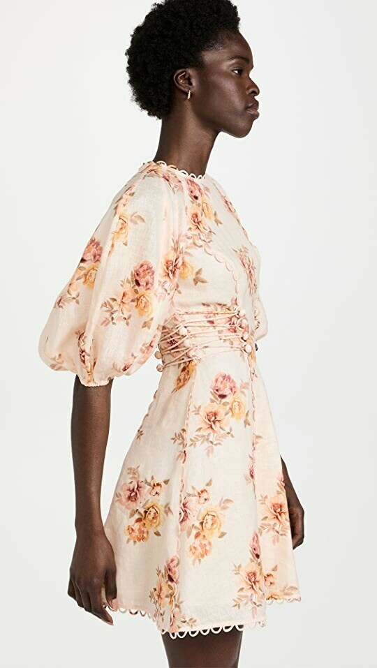 Zimmermann Rosa Laced Mini Dress Zimmermann Rosa Laced Mini Dress