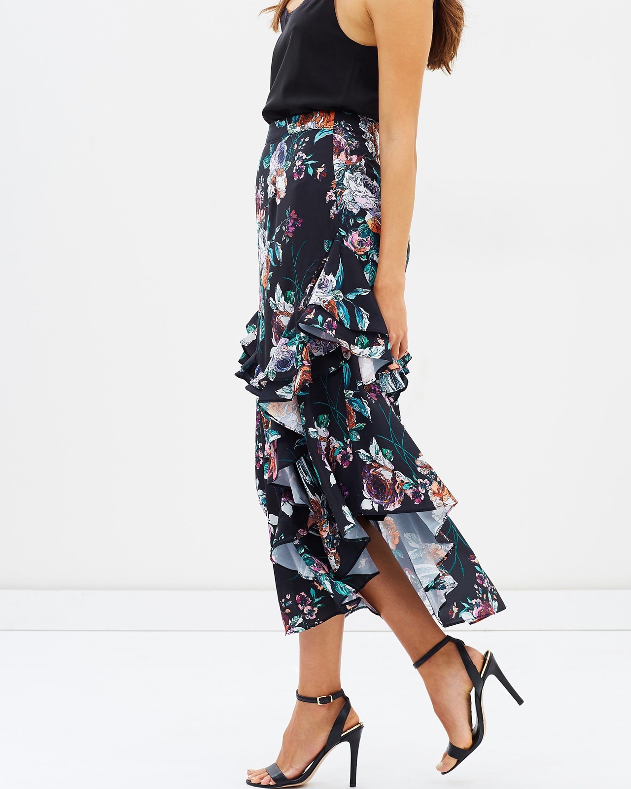 Botanical Asymmetric Skirt