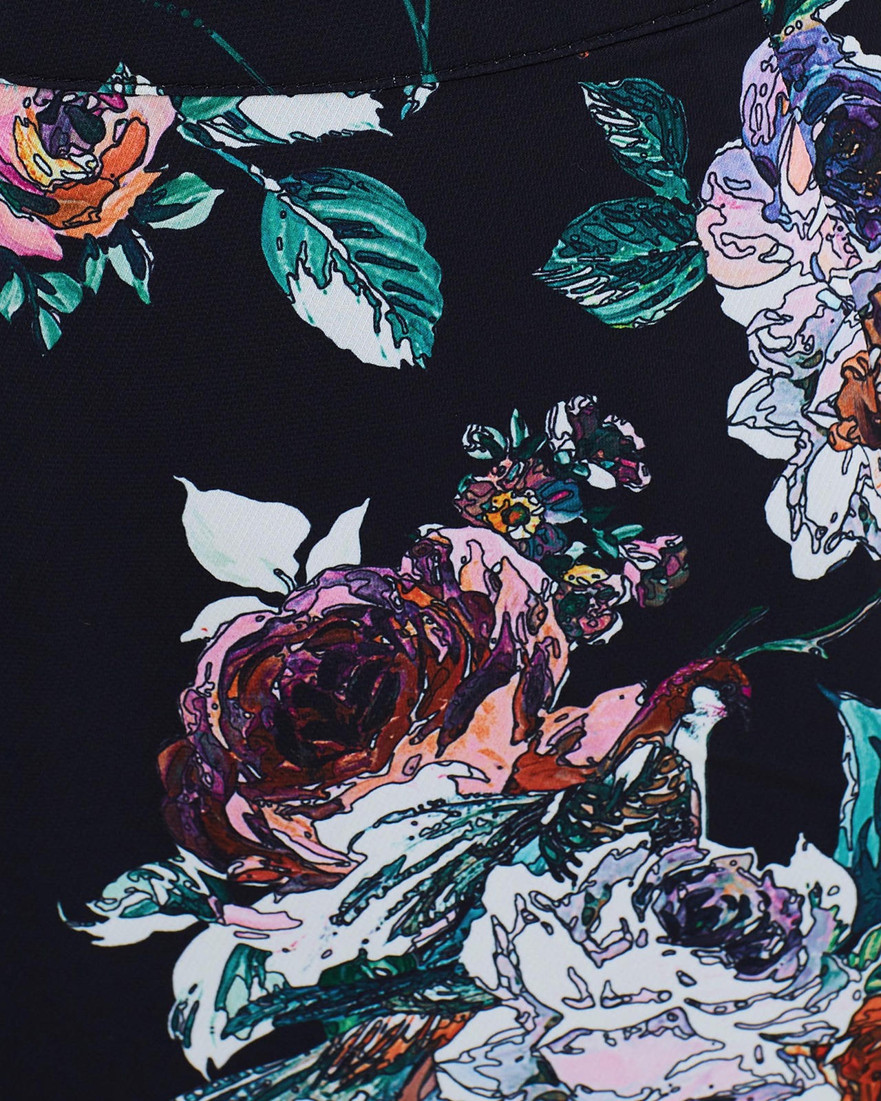 Botanical Asymmetric Skirt