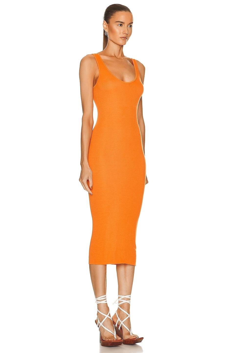 knee length dresses for ladies Silk Rib Maxi Dress main image 1