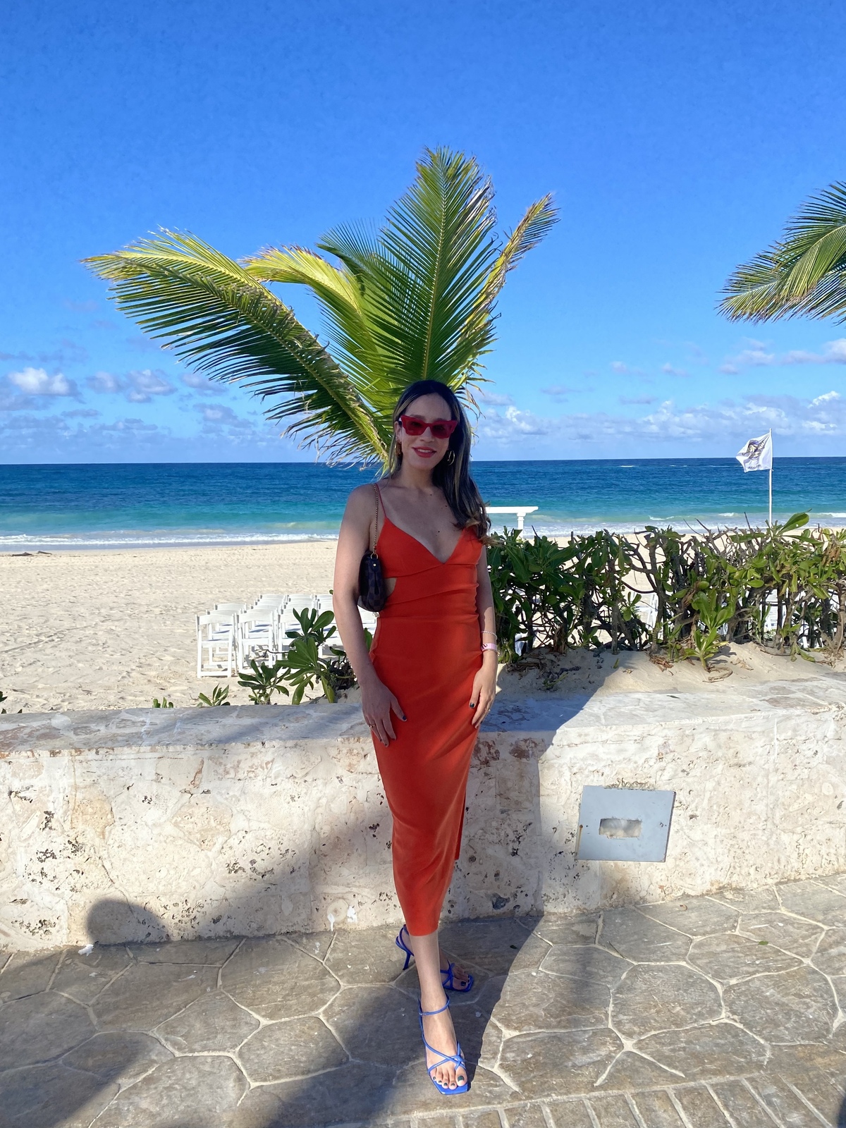Ella Midi Dress  Flame