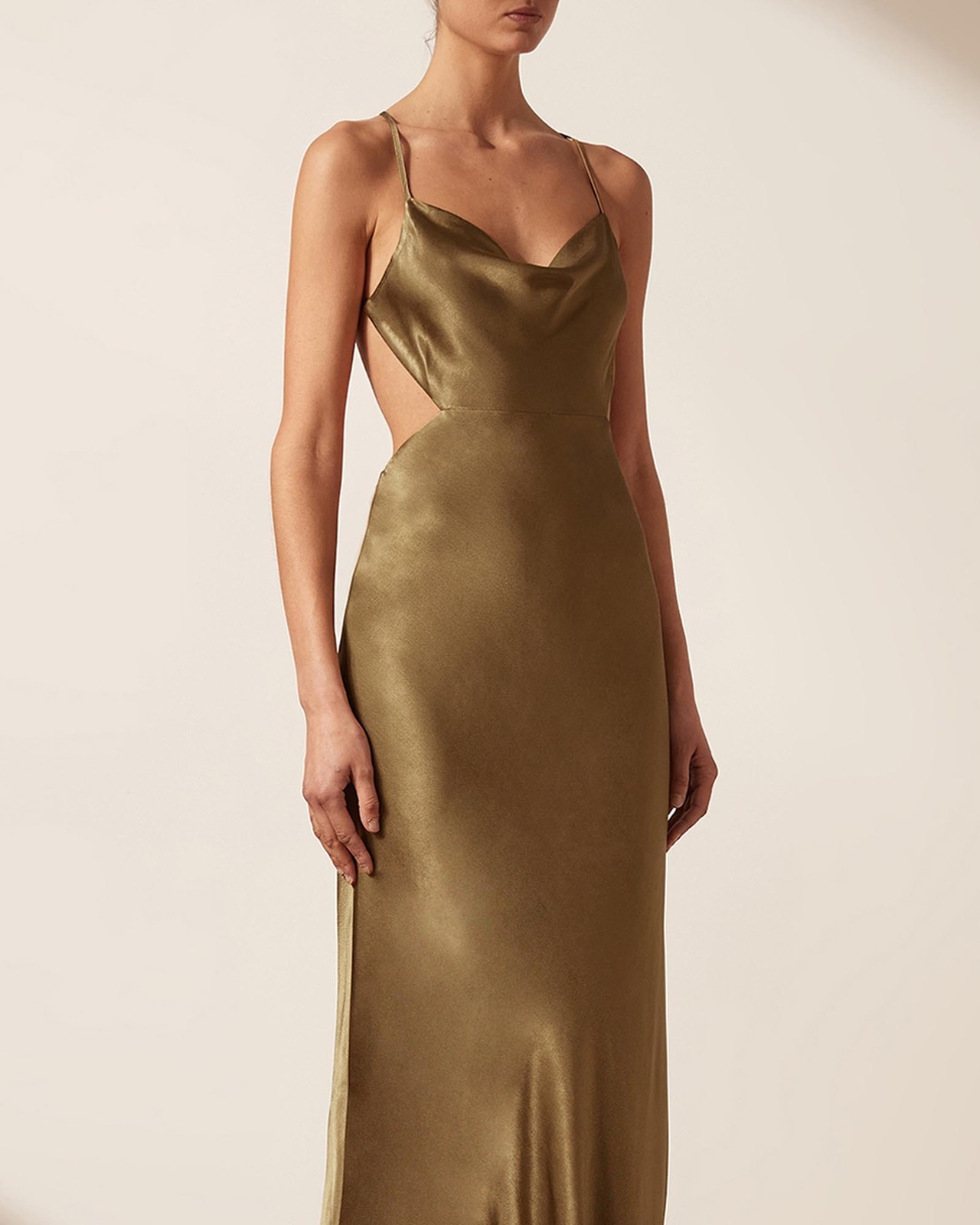 thalia bias cut out midi dress Shona Joy - Thalia Bias Cut Out Midi Dress