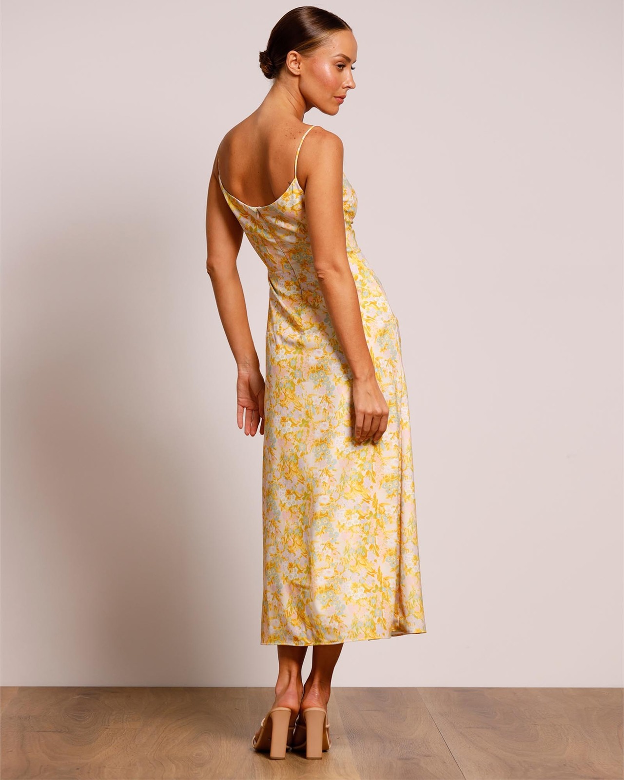 Goldie Gathered Midi Dress