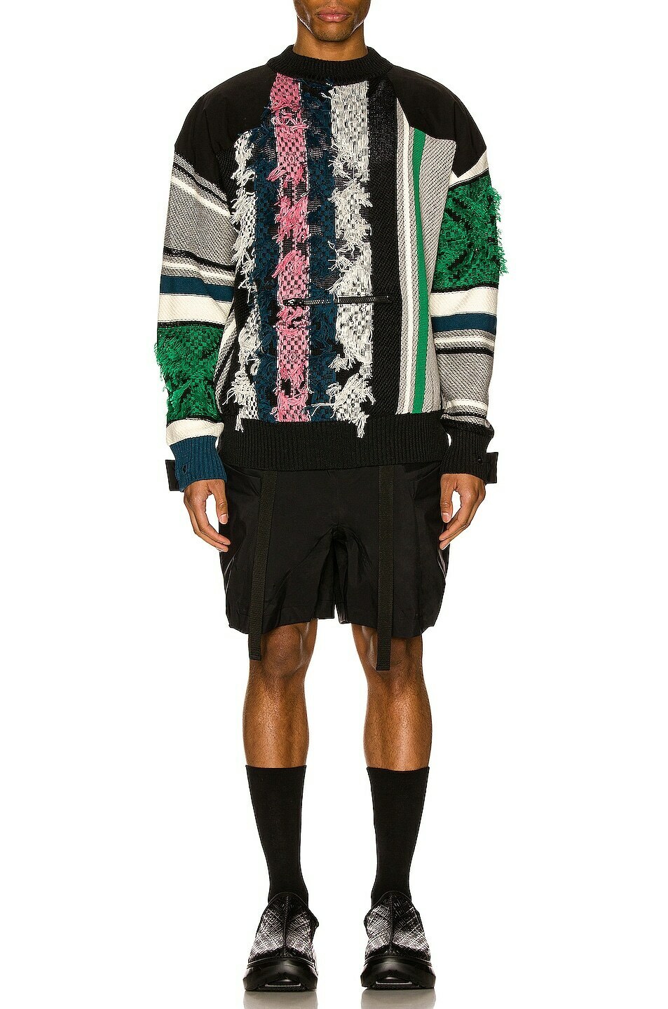 Sacai Sacai Rug Jacquard Knit Pullover in Multi - AirRobe