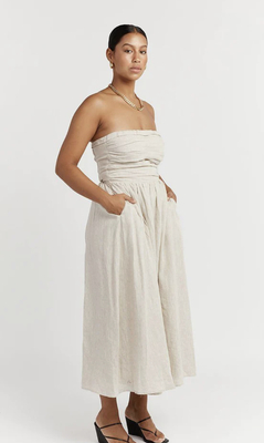 Dissh Lexi Natural Linen Midi - AirRobe