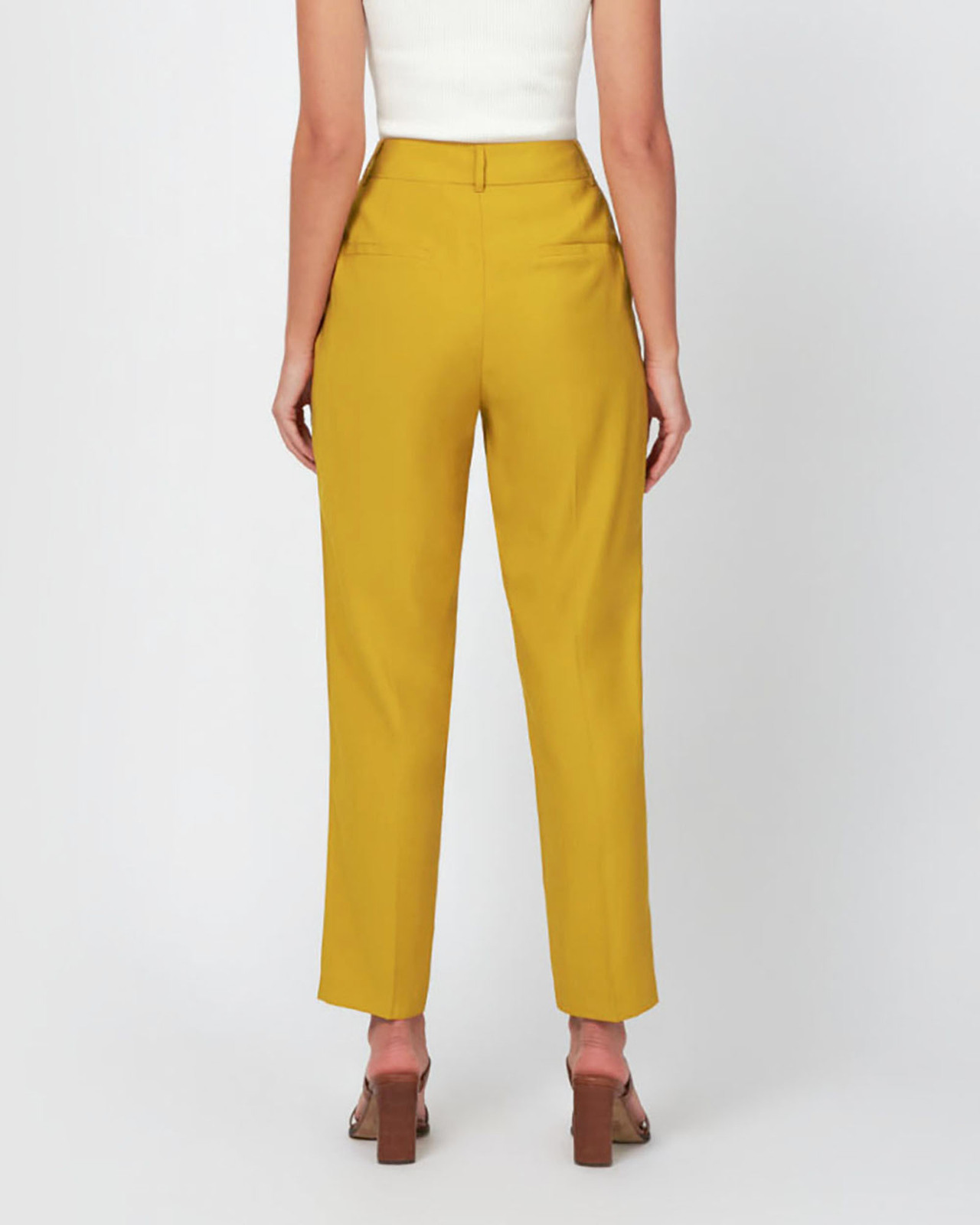Ellen High Waist Carrot Fit Cropped Trousers