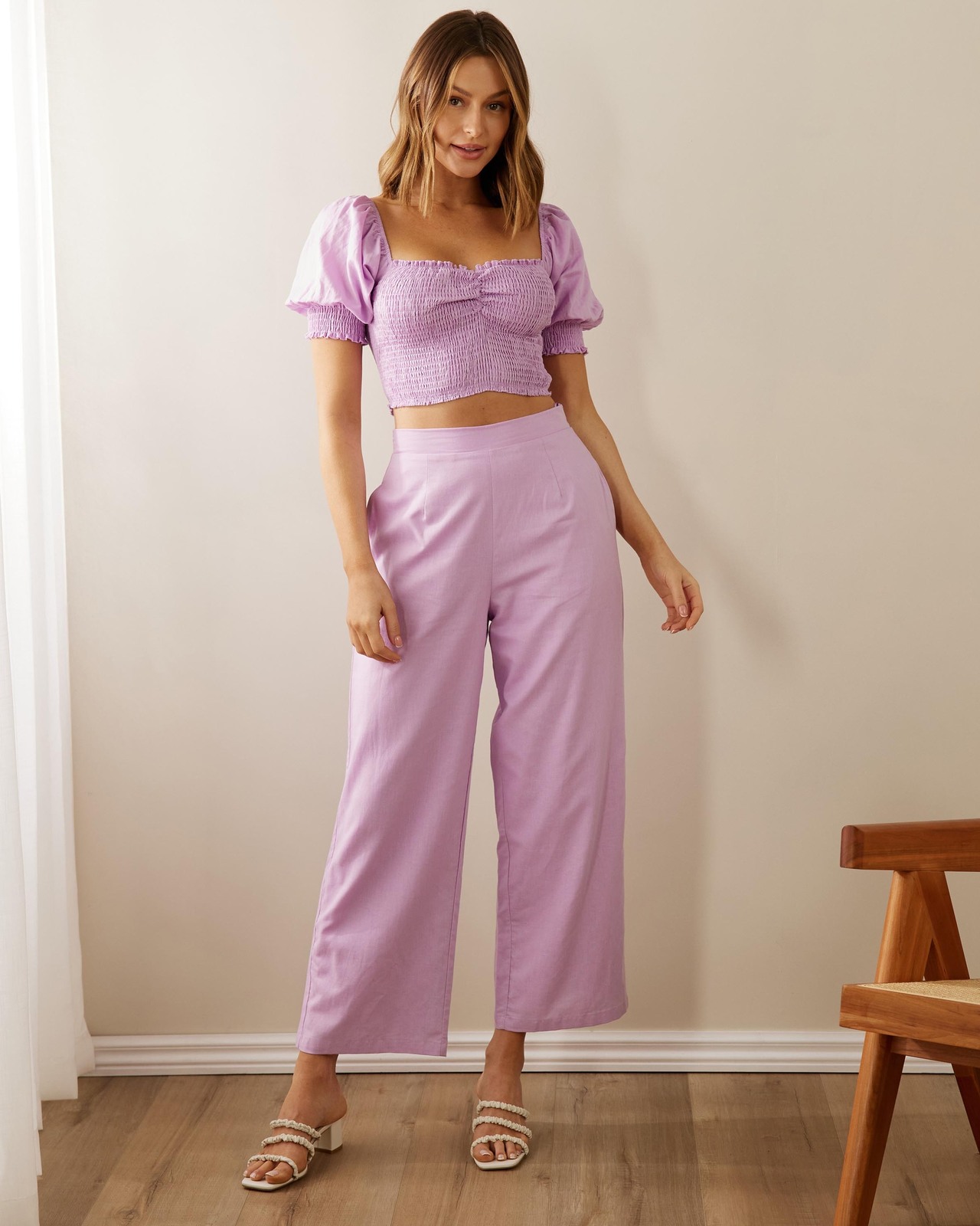 Hyacinth Linen Blend Top