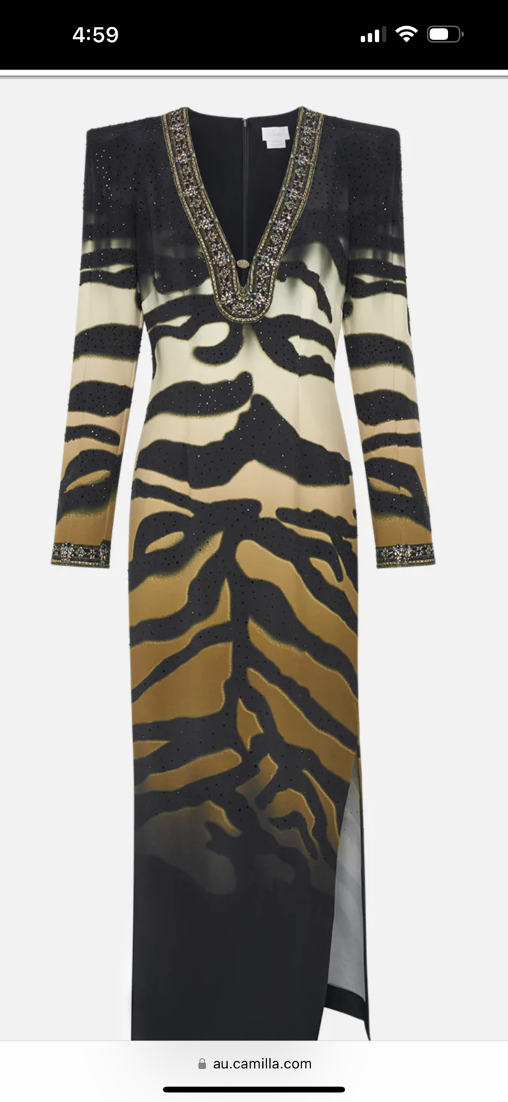 Shoulder Pad Long Sleeve Dress