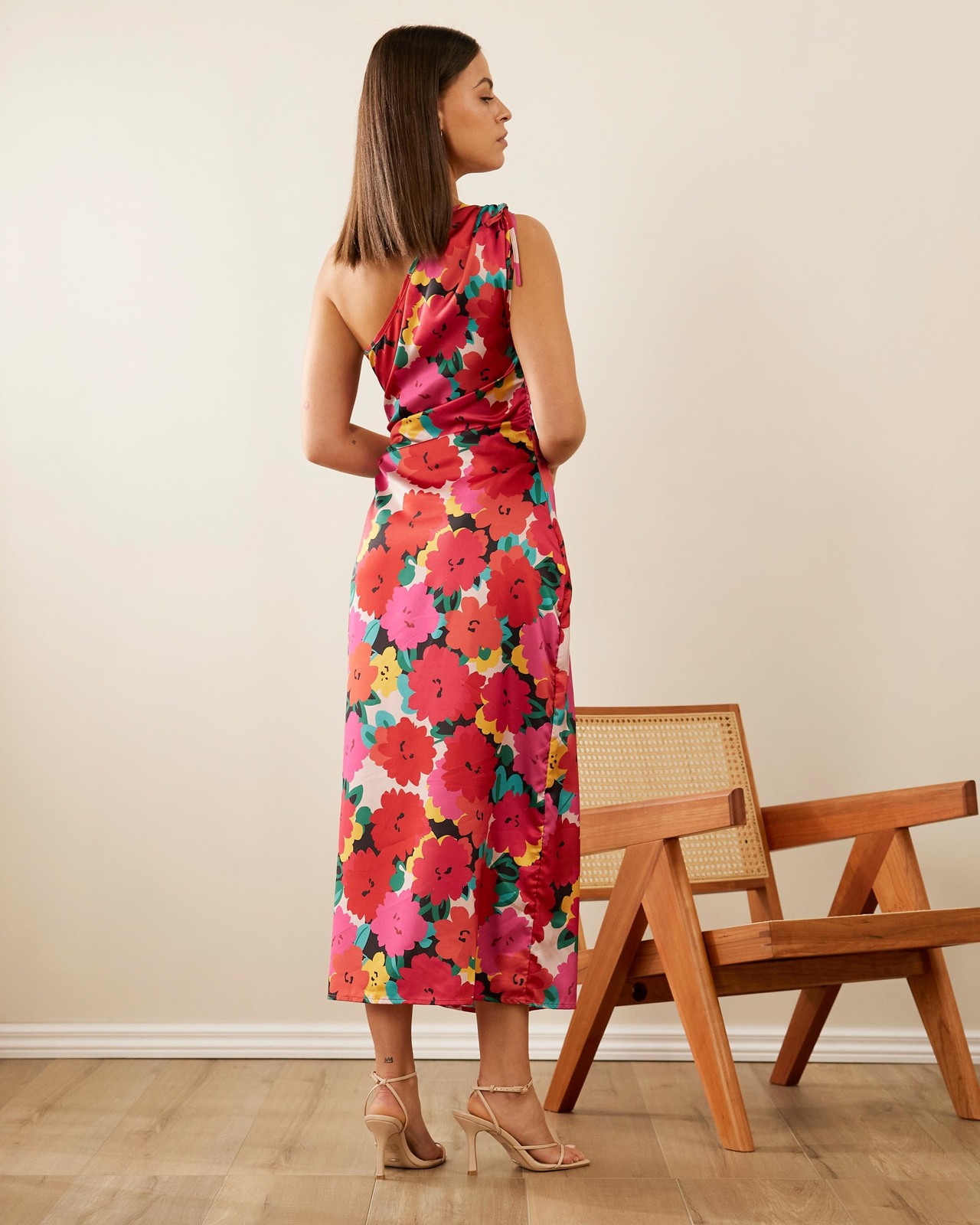 Fritzi One Shoulder Midi Dress