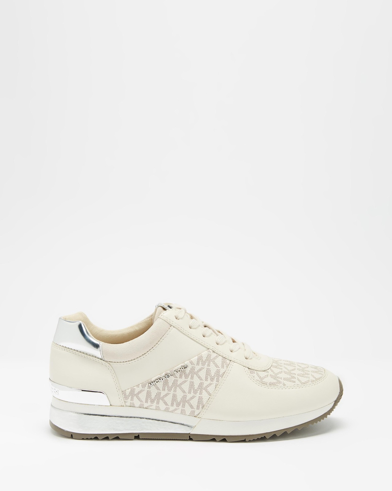 michael michael kors allie wrap logo leather trainers