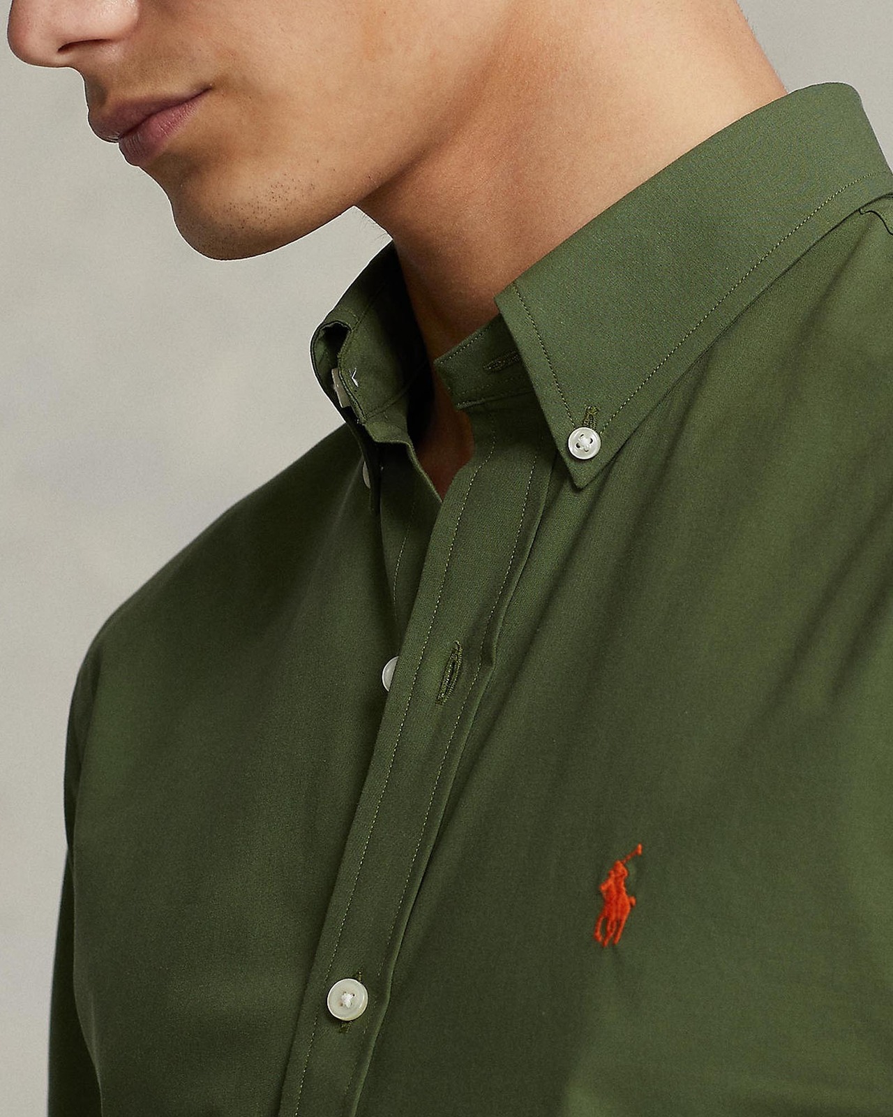 Slim Fit Stretch Poplin Shirt