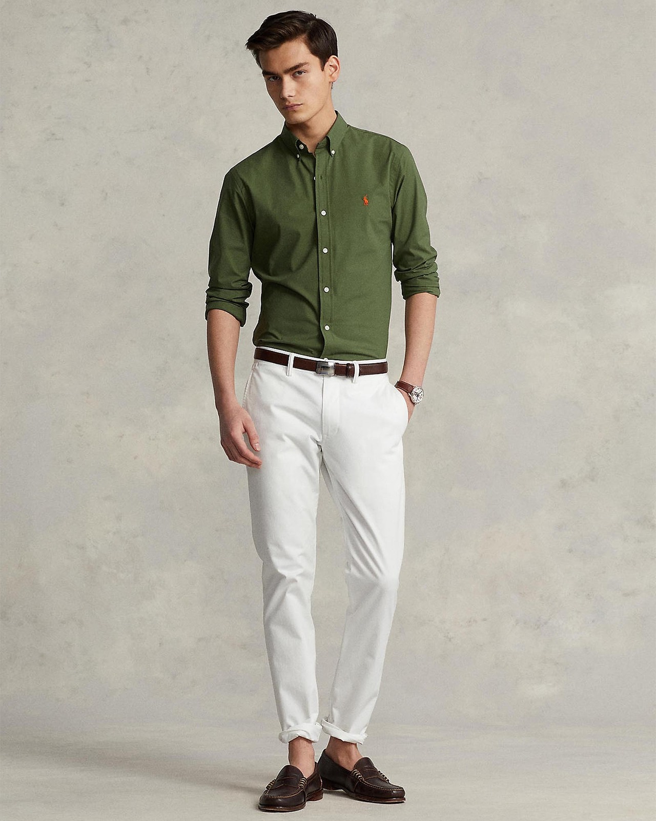 Slim Fit Stretch Poplin Shirt