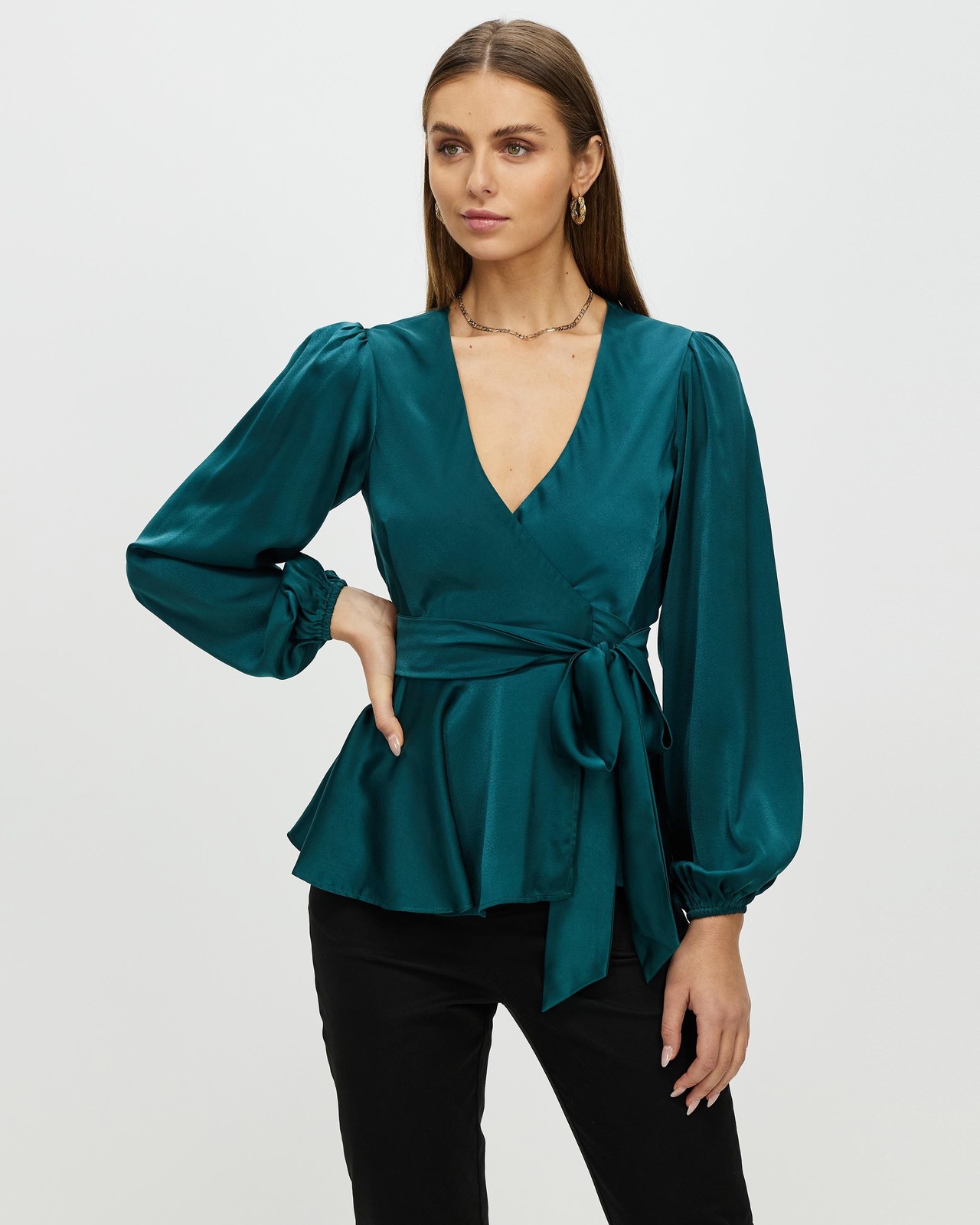 Odette Wrap Front Blouse