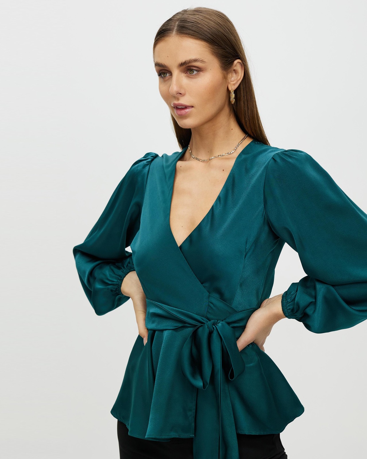 Odette Wrap Front Blouse