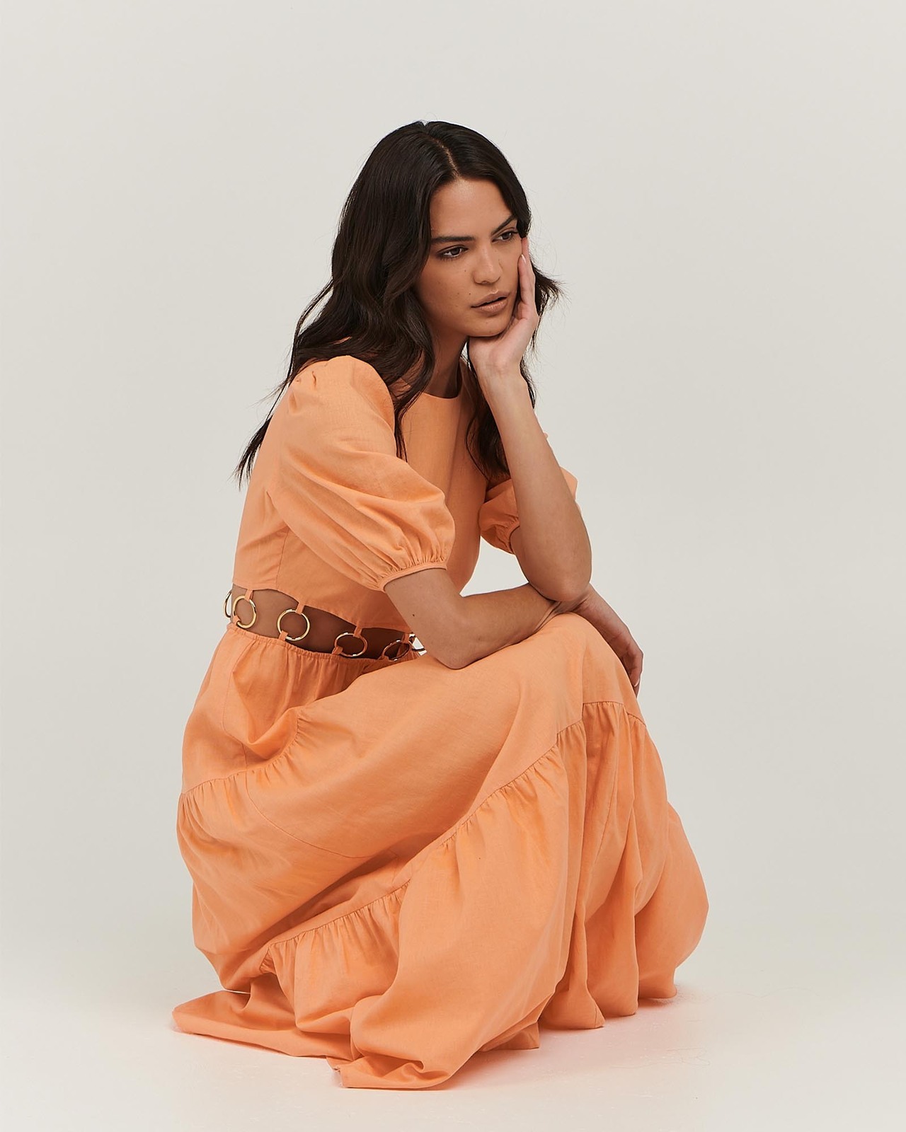 sachin and babi light blue dress Charlie Holiday Andrea Maxi Dress