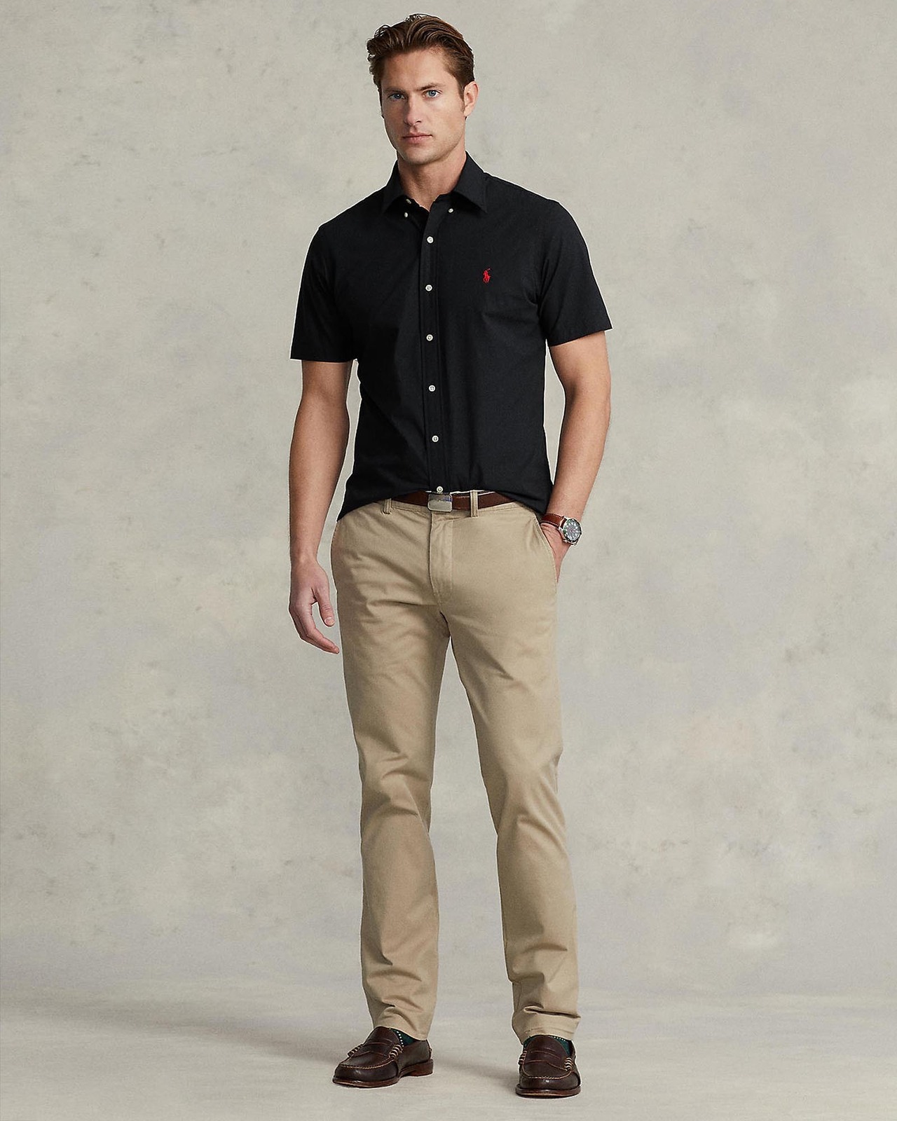 Custom Fit Stretch Poplin Shirt