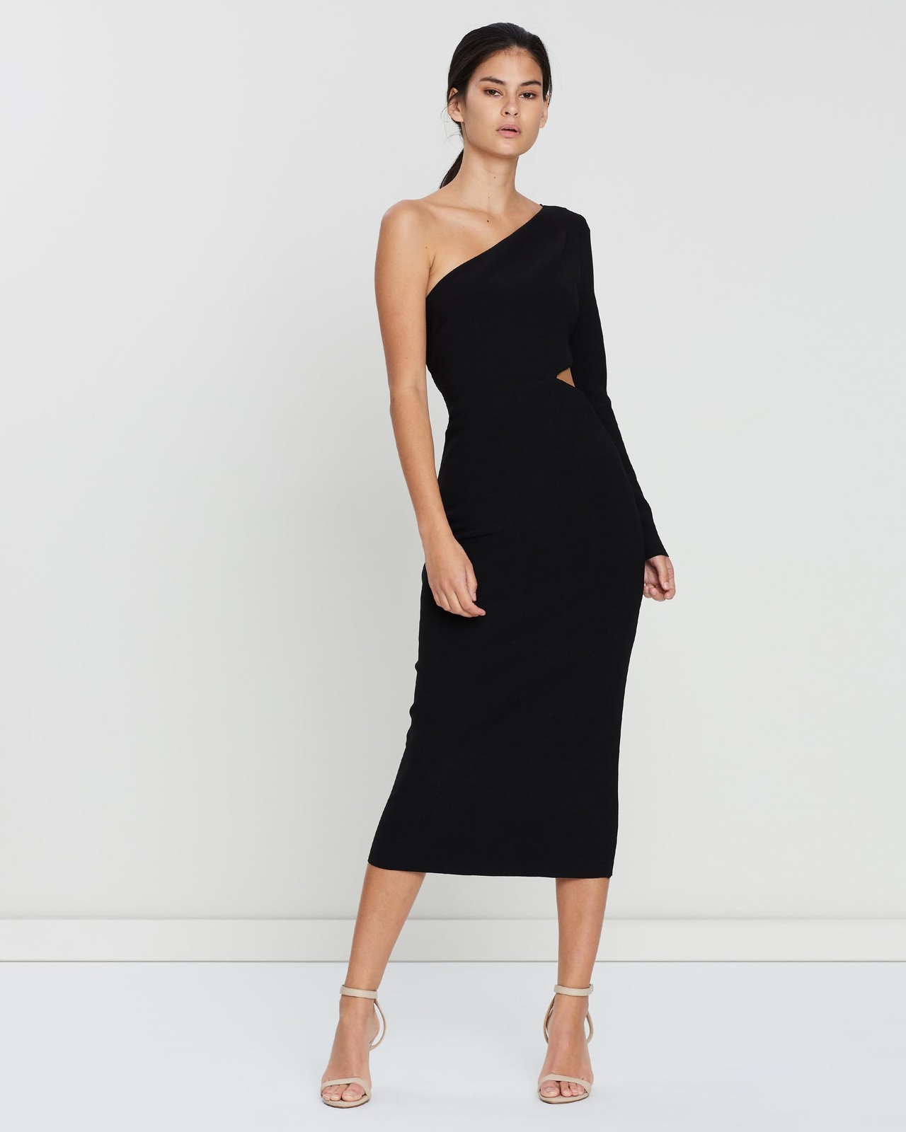 white christmas dresses Melanie Asym Maxi Dress in Black