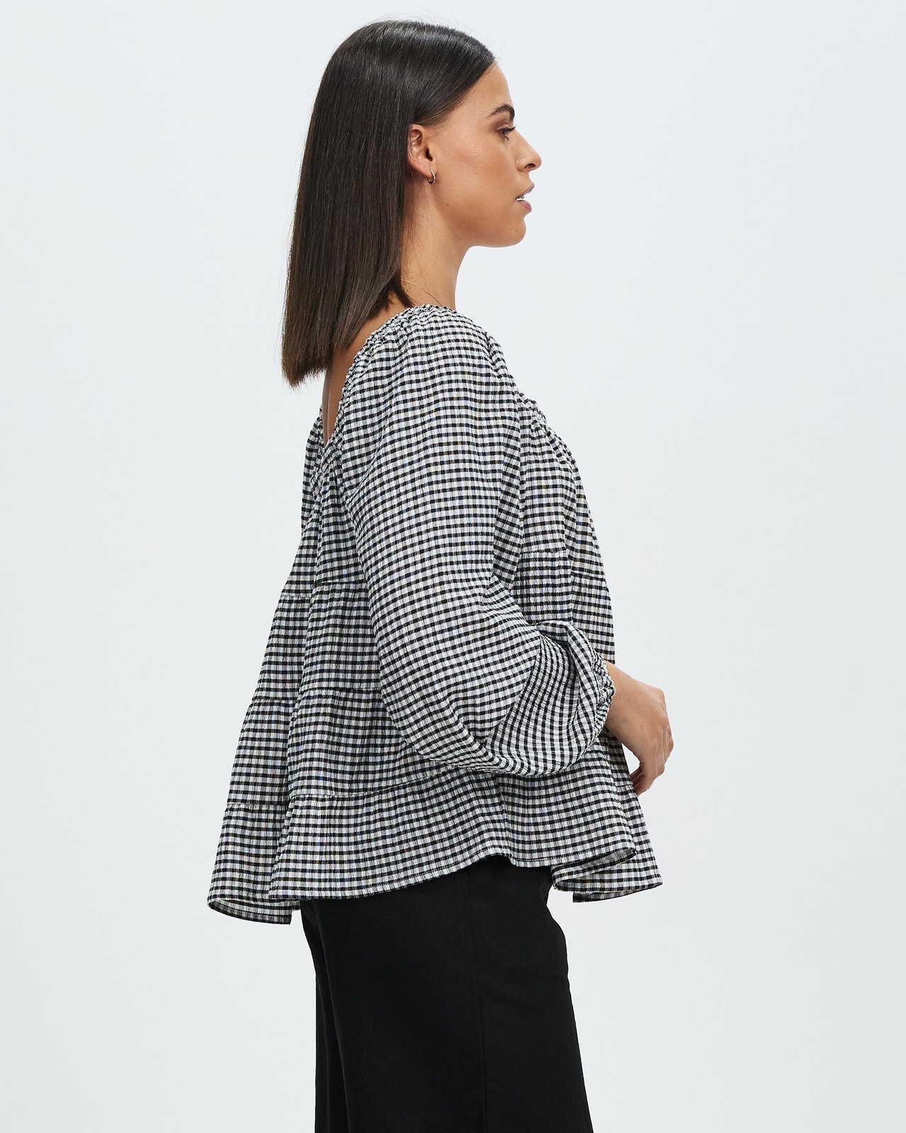 Davie Square Neck Smock Top