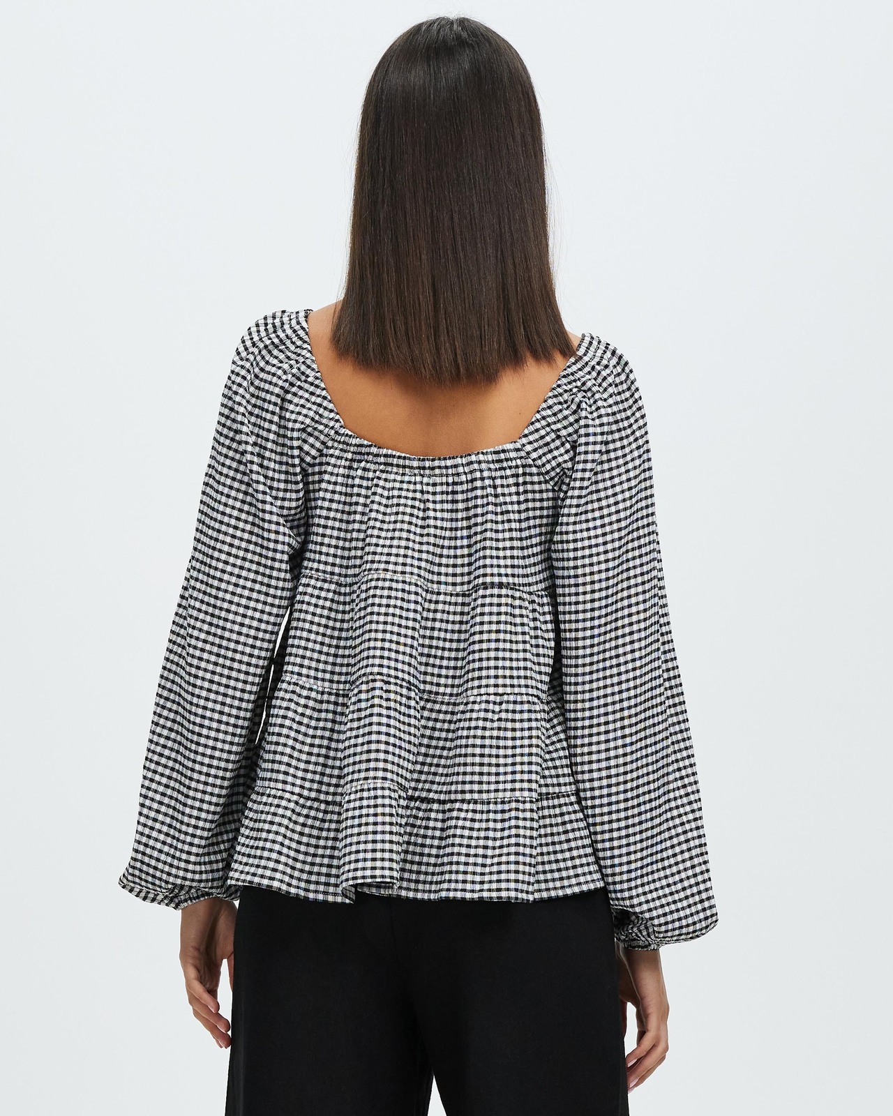 Davie Square Neck Smock Top