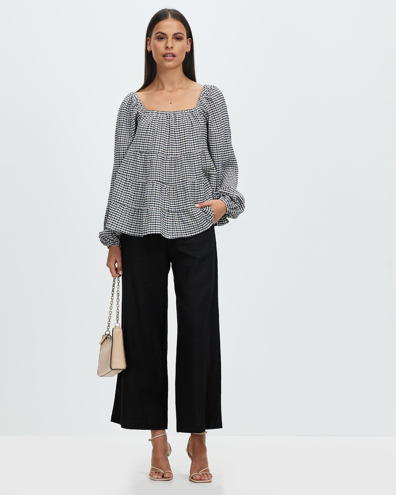 Davie Square Neck Smock Top