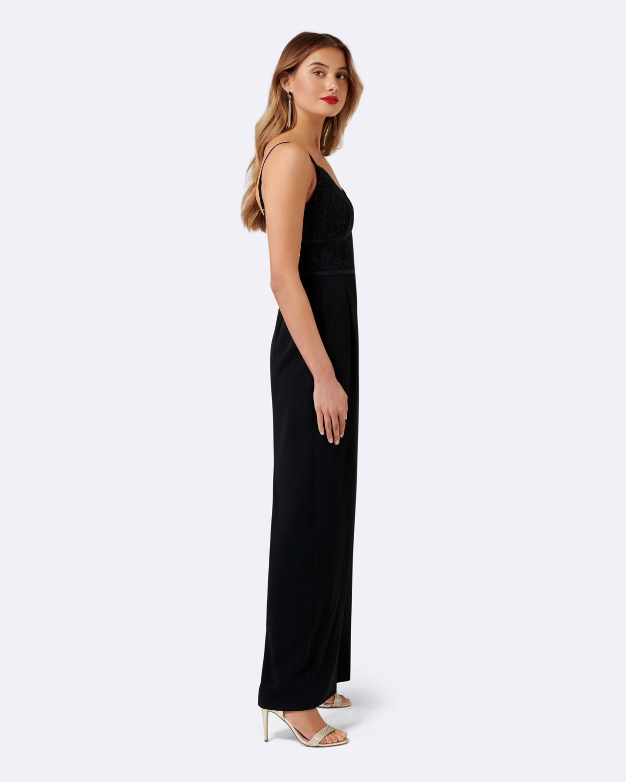 Celine Petite Lace Bodice Jumpsuit