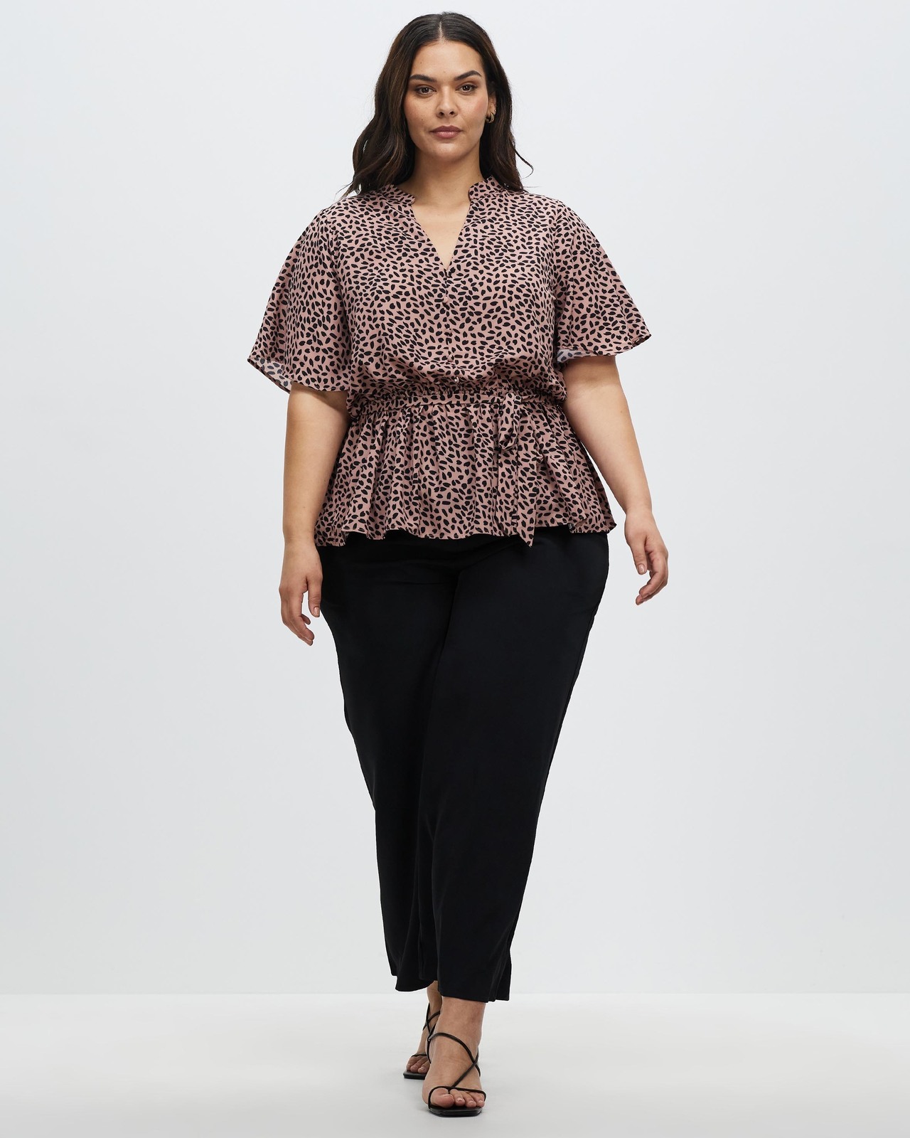 Jaelynn Flutter Sleeve Blouse