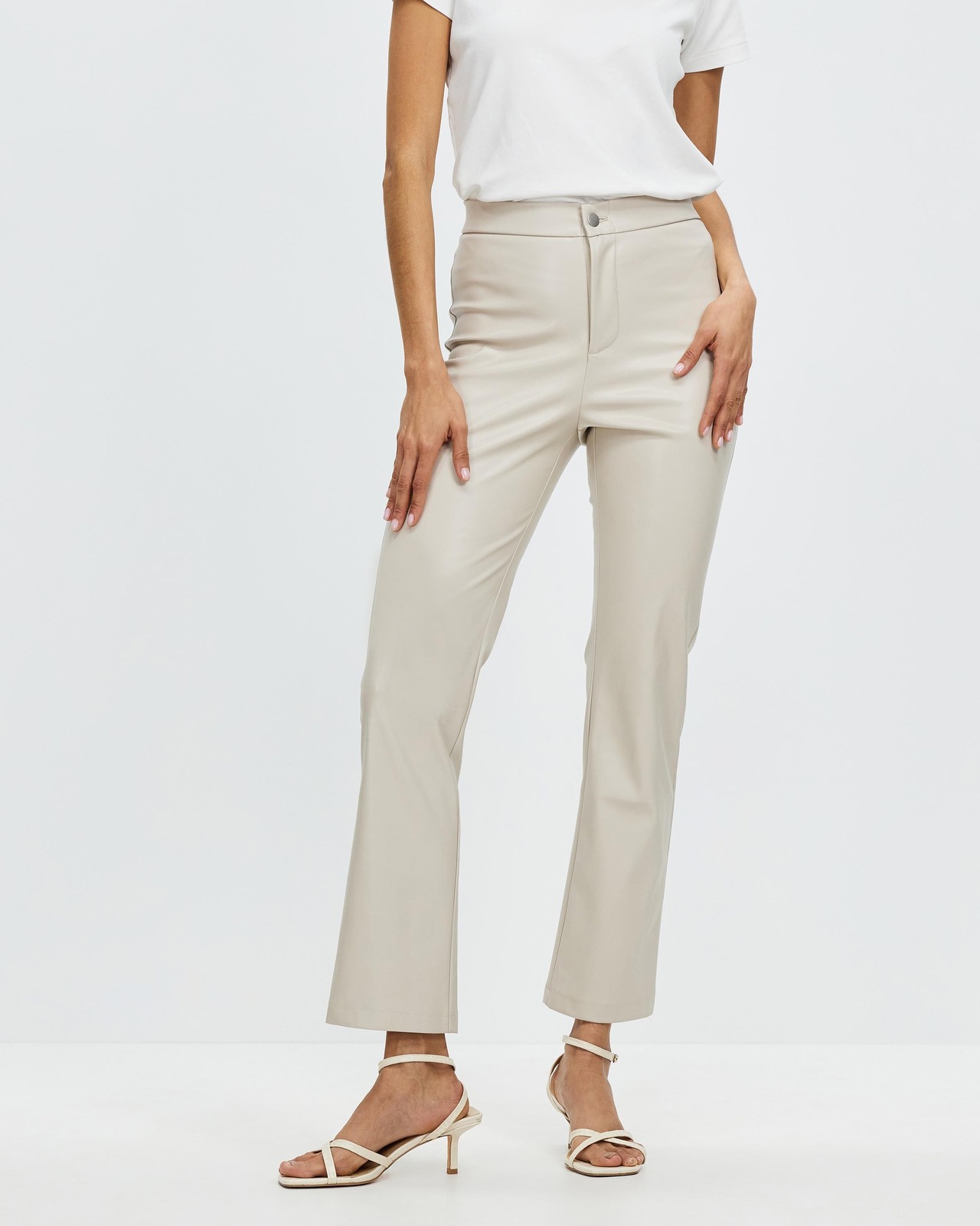 Keisha Straight Leg Leather Look Pants