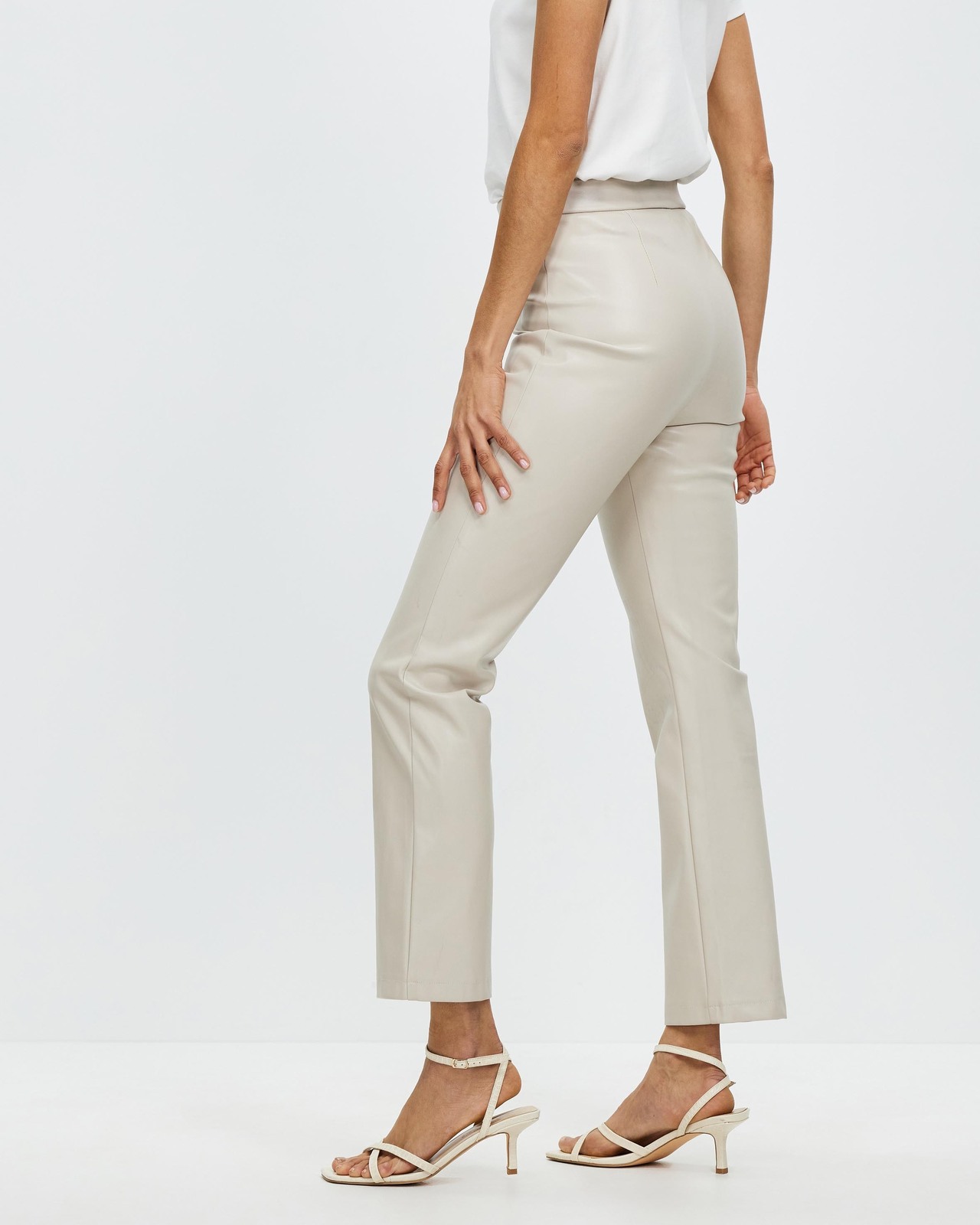 Keisha Straight Leg Leather Look Pants