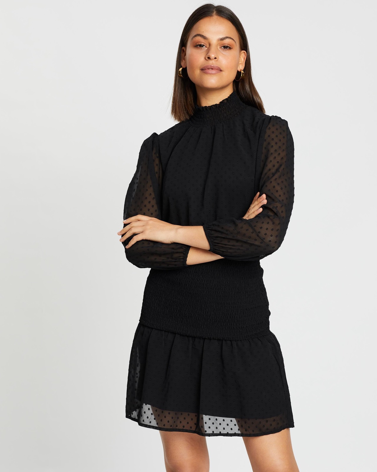 Larissa Shirred Mini Dress
