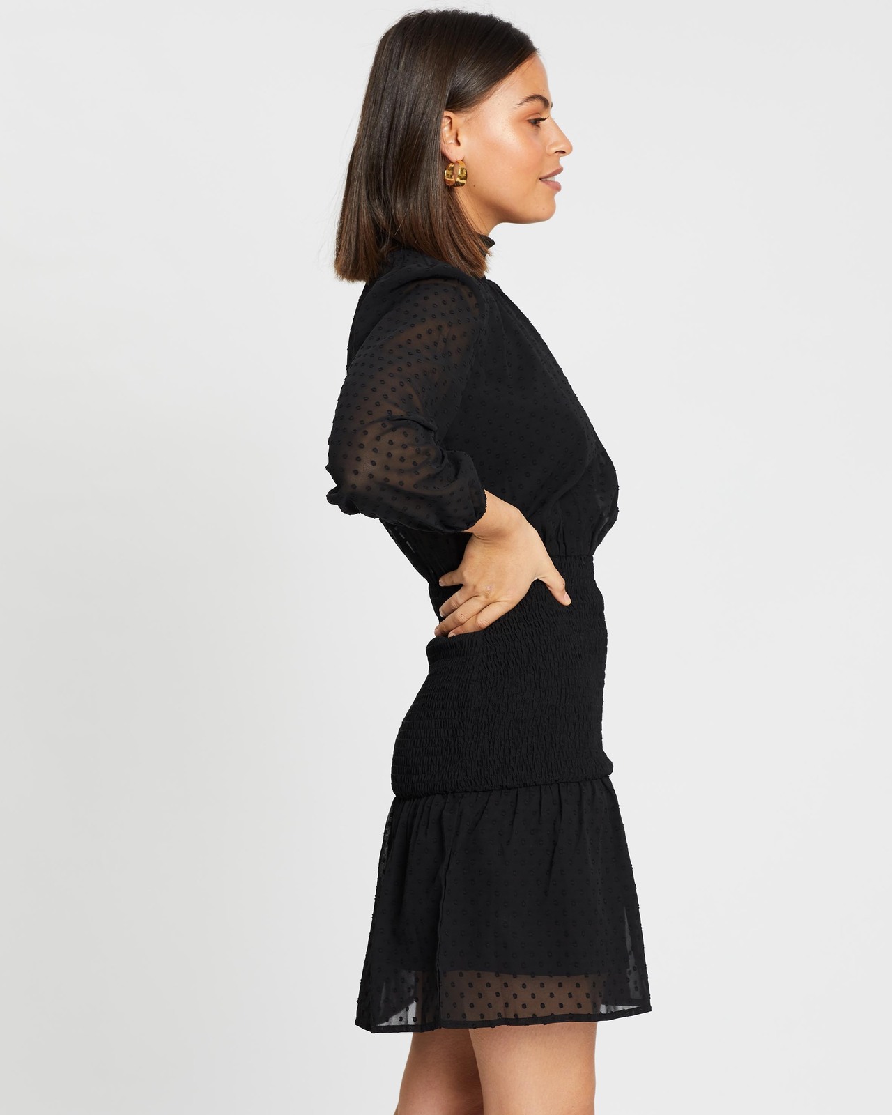 Larissa Shirred Mini Dress