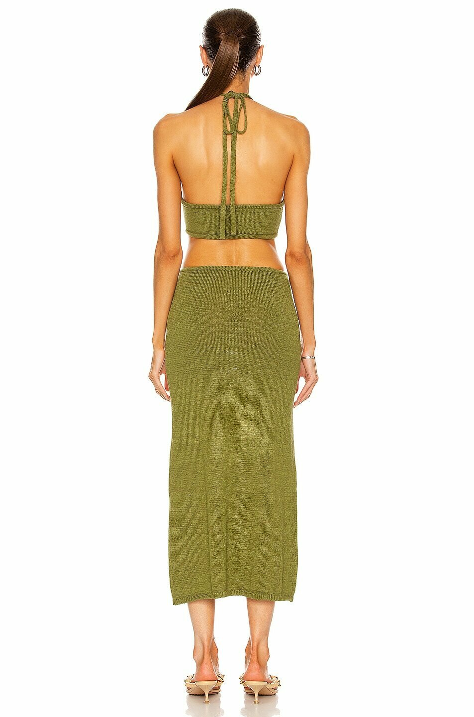 Cult Gaia Cult Gaia Cameron Knit Dress in Olive - AirRobe
