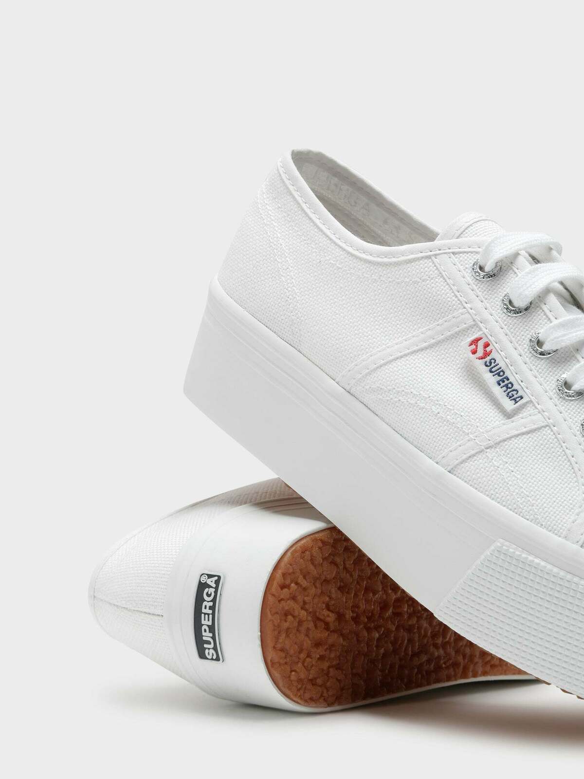 Womens 2790 Linea Up and Down Platform Sneakers in White