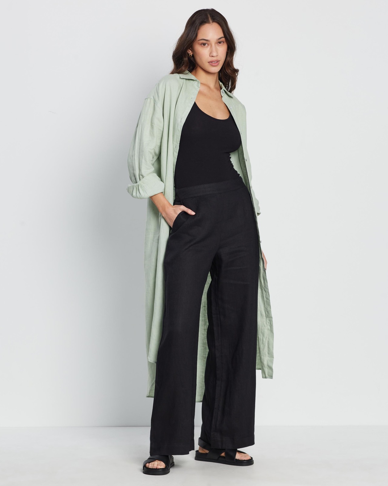Neva Wide Leg Linen Pants