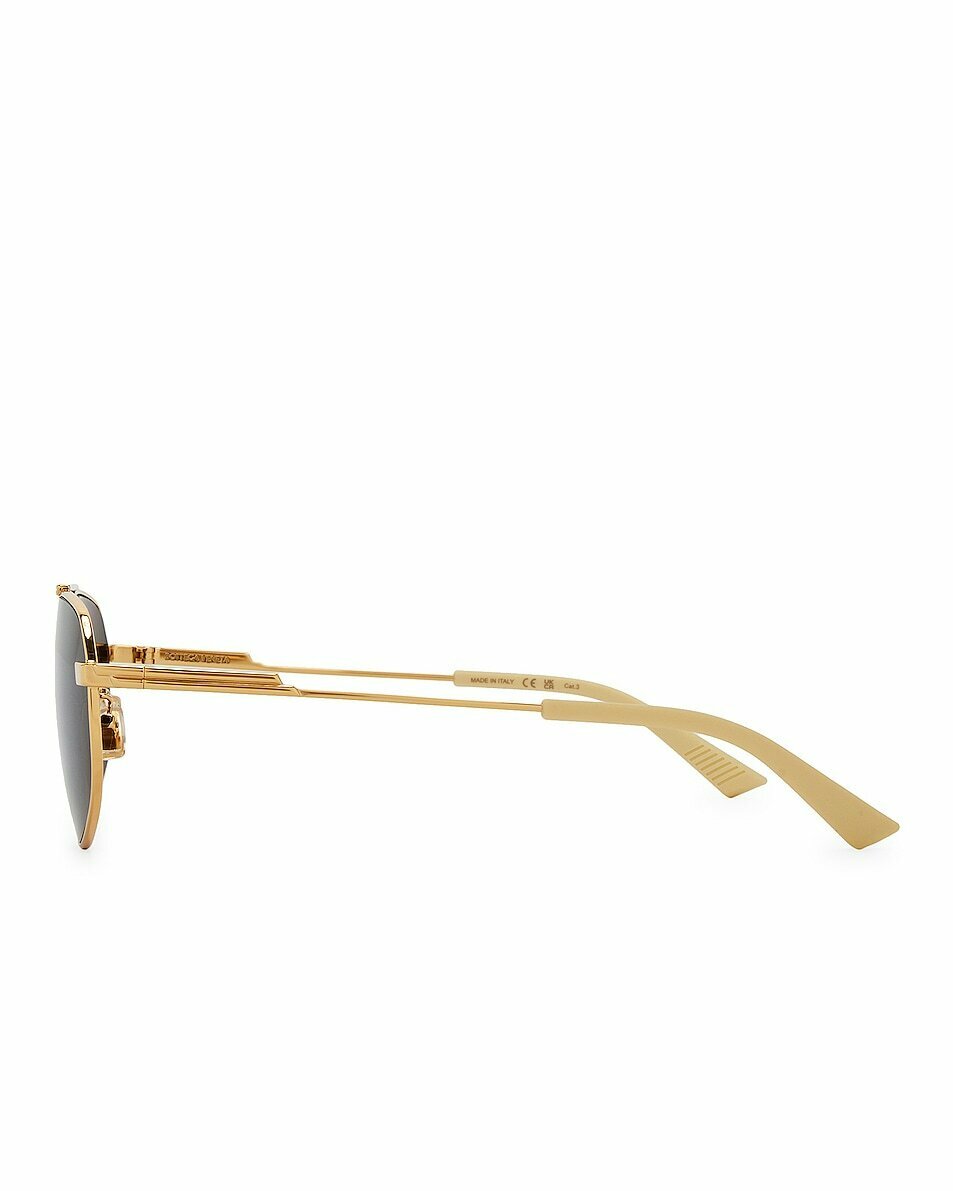 Bottega Veneta Bottega Veneta Metal Caravan Sunglasses in Shiny