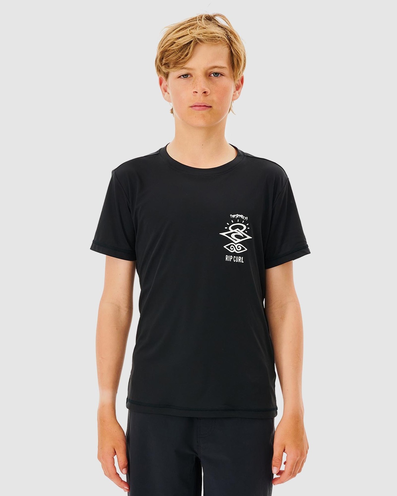 Rip Curl Boys Surf Rash Vest - UPF 50+ UV Schutz Shirt Mit Kurzen Ärmeln