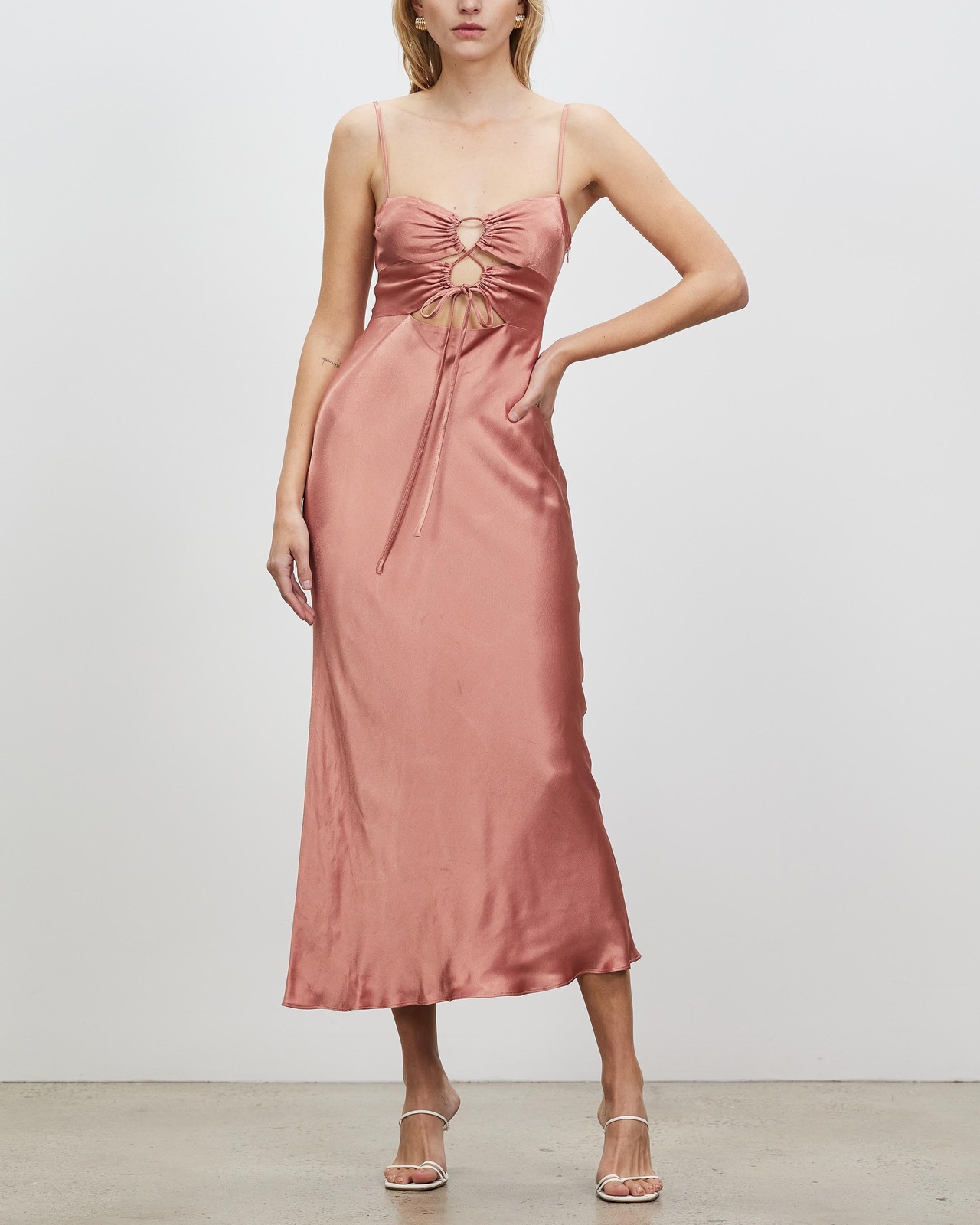 eloise lace up midi dress Shona Joy Eloise Lace Up Midi Dress