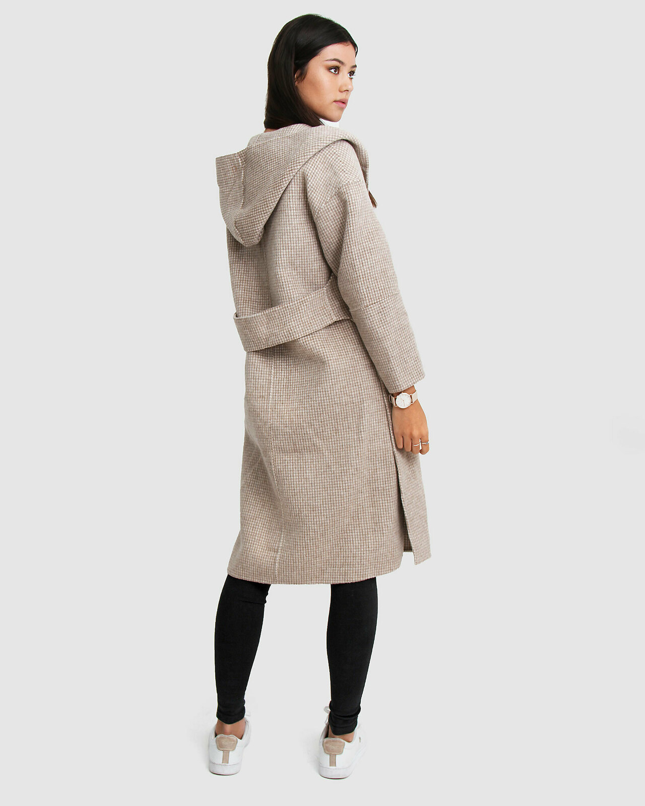 Walk This Way Wool Blend Hooded Coat