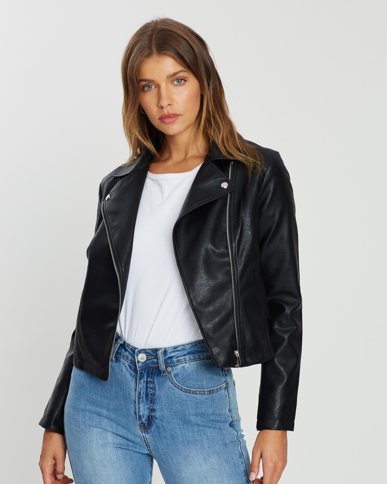 Harper PU Biker Jacket