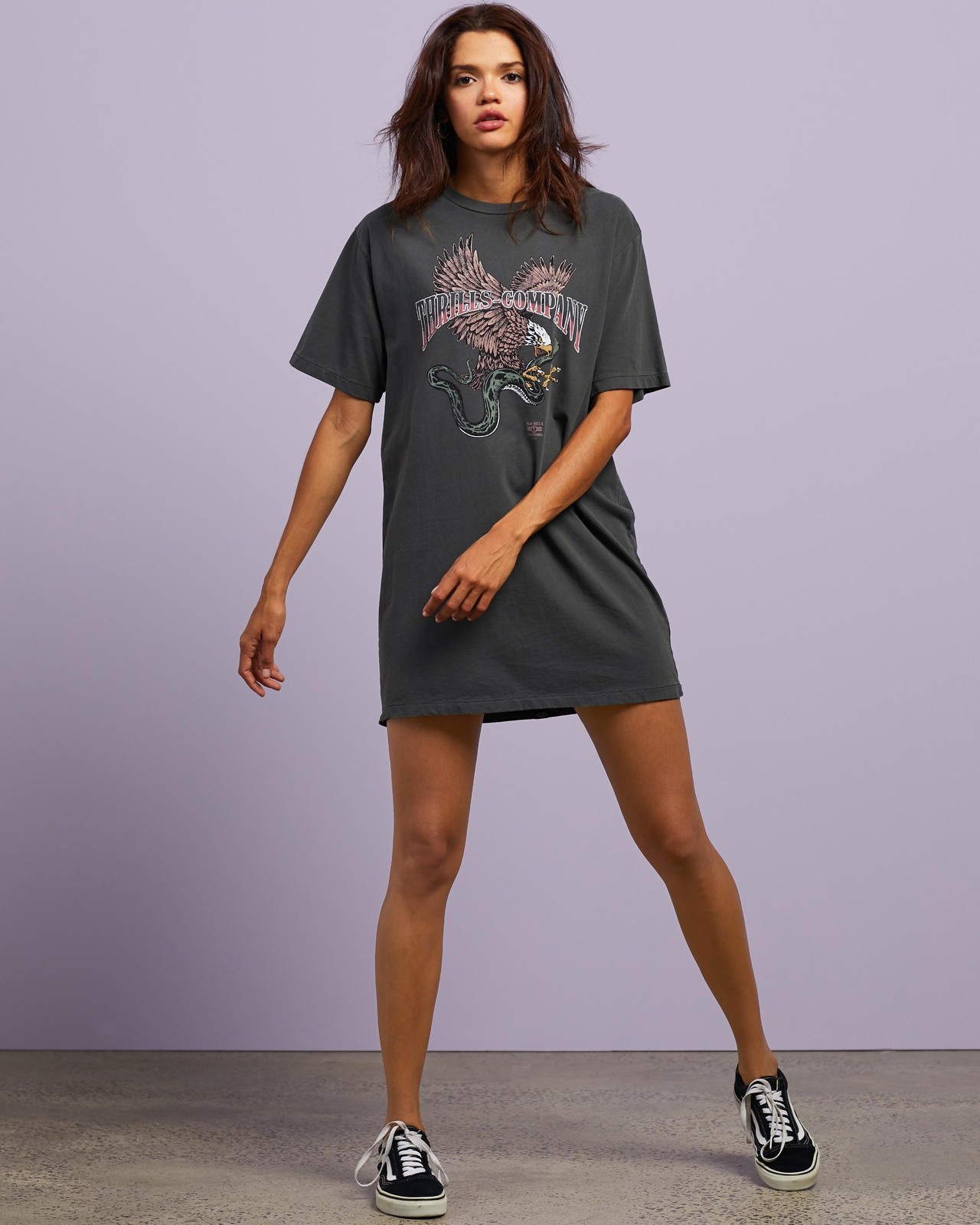 thrills oversized tee dress Thrills Eagle Vs Snake Merch Tee Dress
