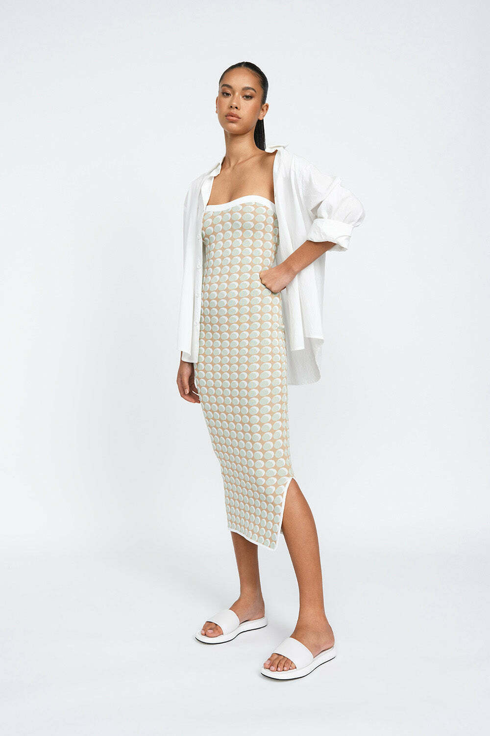 Sol Geo Knit Midi - Pistachio Spot
