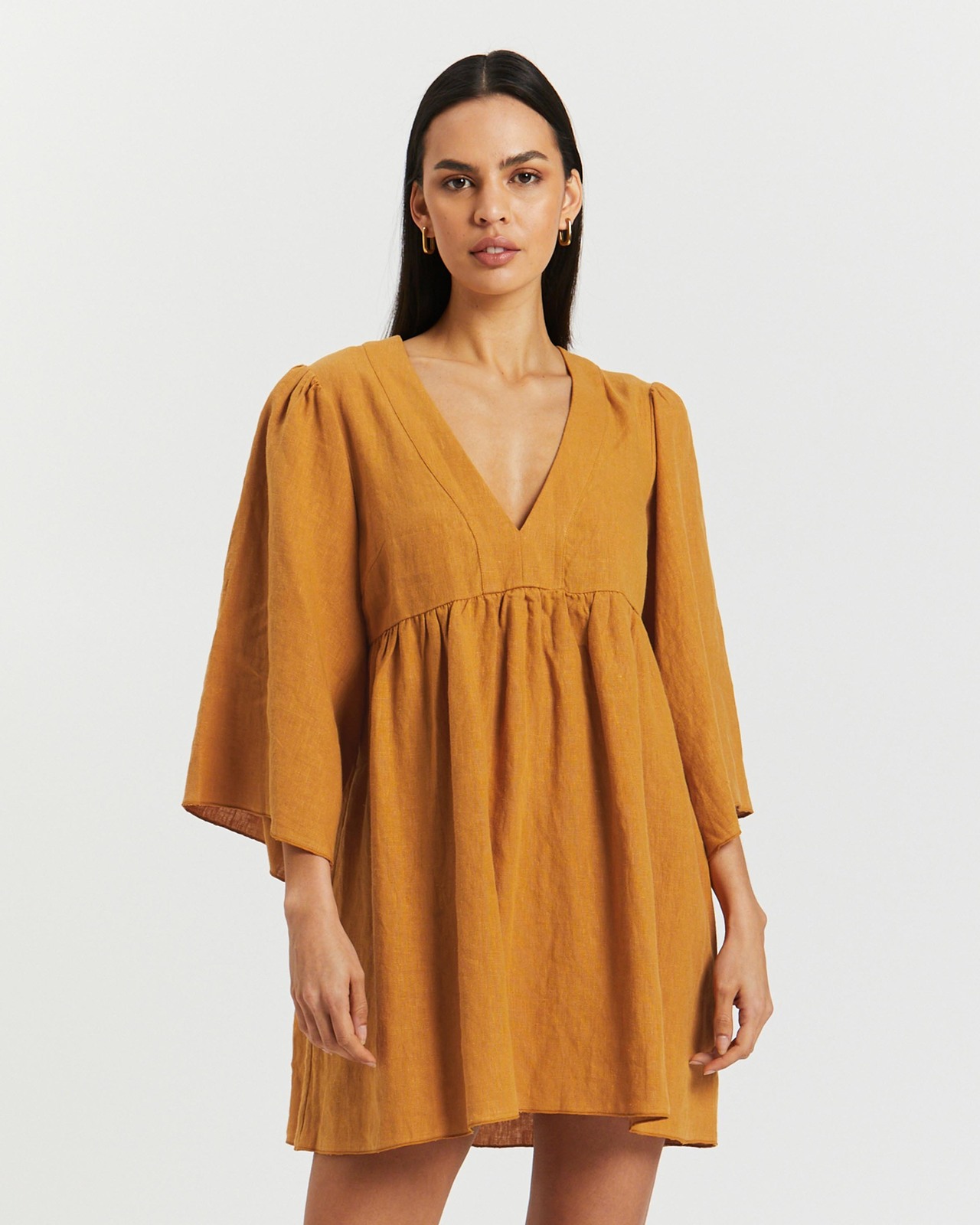 AERE Relaxed Linen Smock Dress AirRobe