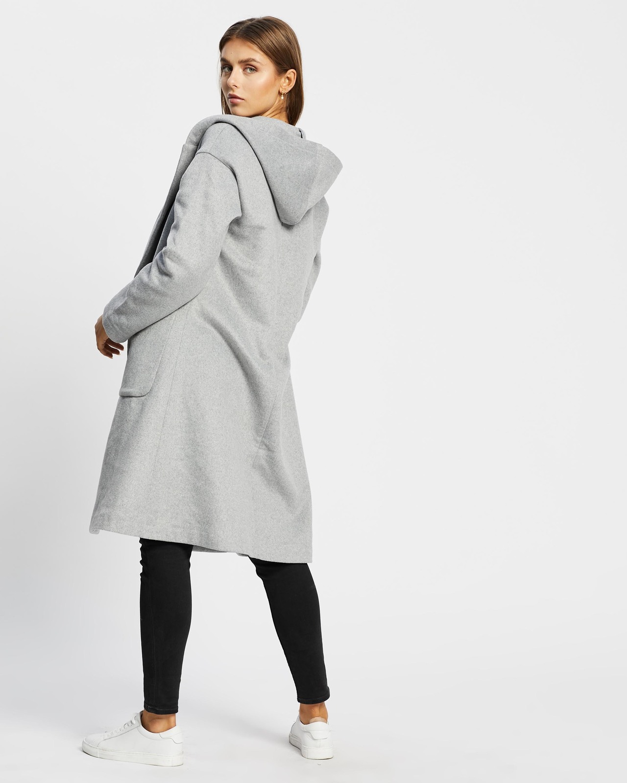 Annabelle Wool Blend Hooded Coat