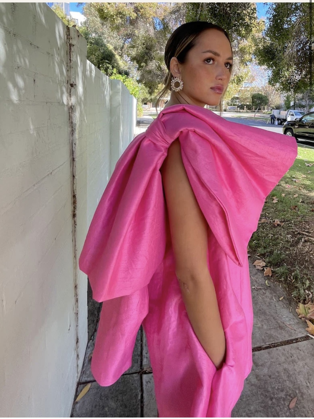 strapless open back dress Pink Bubble Dress – Weston and Graham