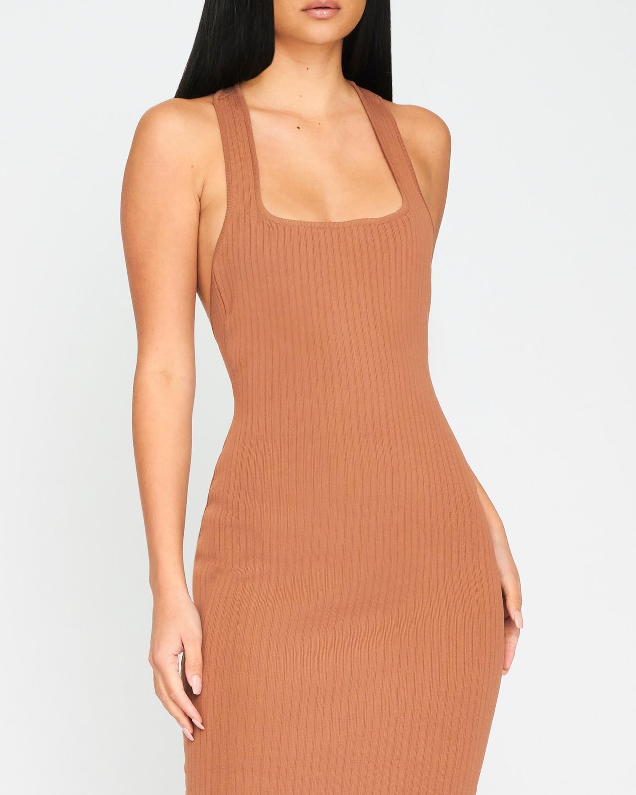 Rey Racer Rib Midi Dress