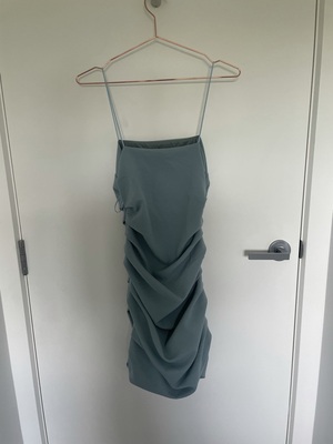 green emerald velvet dress Black Diamond Fleur Embroidered Storm Gray Plisse Tulle Dress