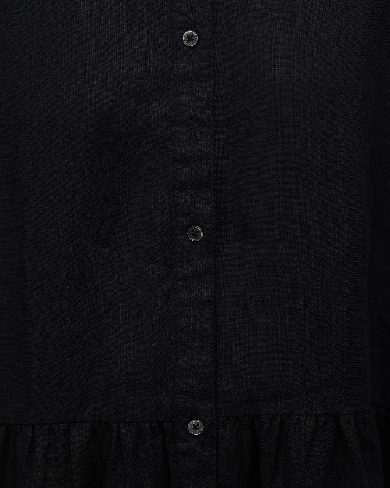 Tiered Linen Shirt Dress