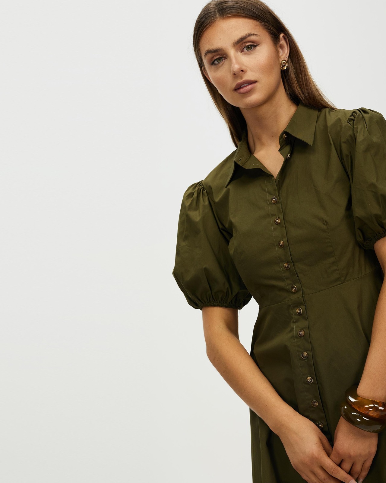 Zahara Button Front Mini Dress