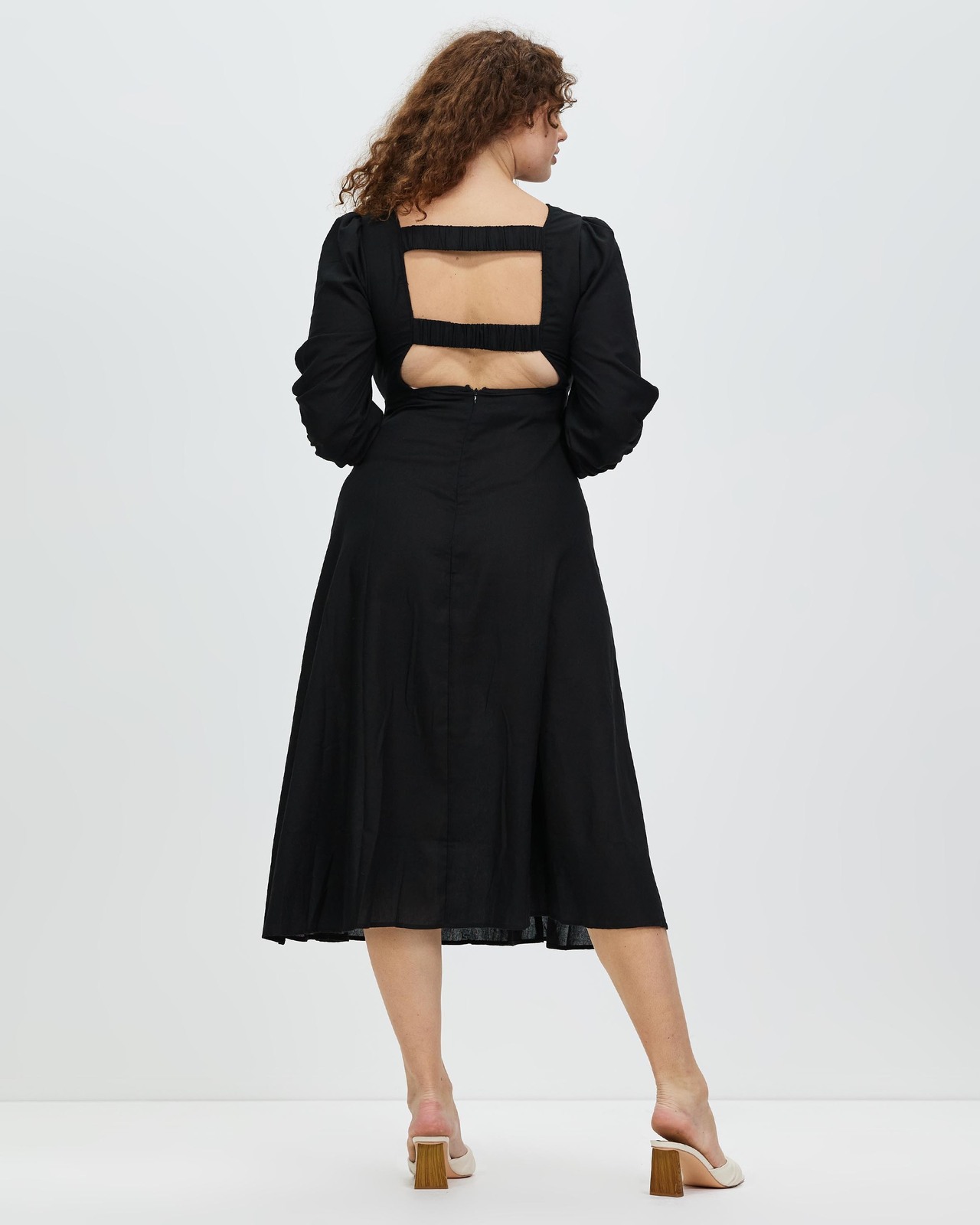 Brianna Linen Blend Midi Dress