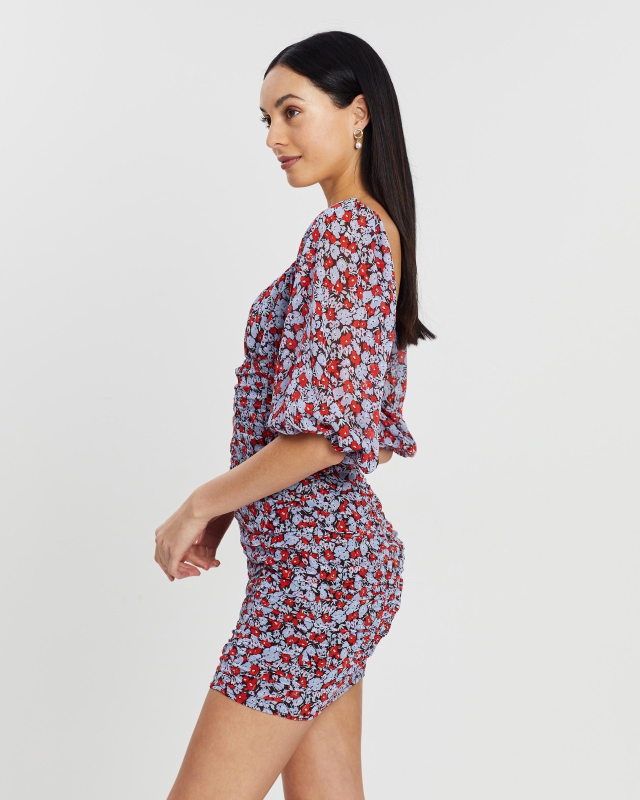 Nala Ruched Floral Dress